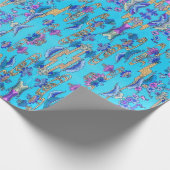 沖縄紅型デザイン ラッピングペーパー (角)