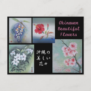 沖縄絵画の美しい花はがき ポストカード