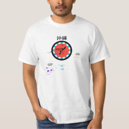 沖縄諸島の地図 Tシャツ