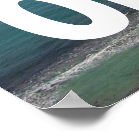 沖縄風景景観&ハイビスカス ポスター (角)