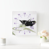 沙羅 スクエア壁時計 (ホーム)