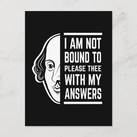 沙翁|しゃおう=シェークスピア}引用文 ポストカード (正面)