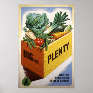 沢山のための発掘-フルーツおよびVeg ポスター