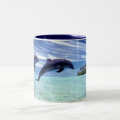 沢山のイルカ ツートーンマグカップ (中央)