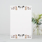 沢山のウサギの文房具 便箋 (スタンド正面)