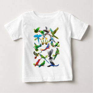 沢山のオウム ベビーTシャツ