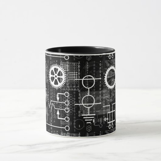 沢山のギアの技術の刺激を受けたなコーヒー・マグ マグカップ (中央)