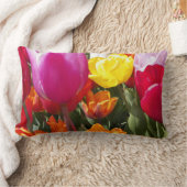 沢山のチューリップ ランバークッション (ブランケット)