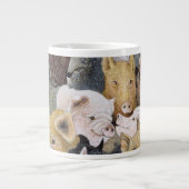 沢山のブタ ジャンボコーヒーマグカップ (正面)