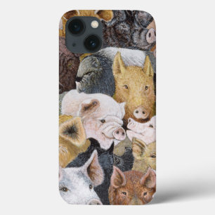 沢山のブタ iPhone 13ケース