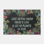 沢山の植物のマットのようなものがあおもしろいる引用文  ドアマット (正面)