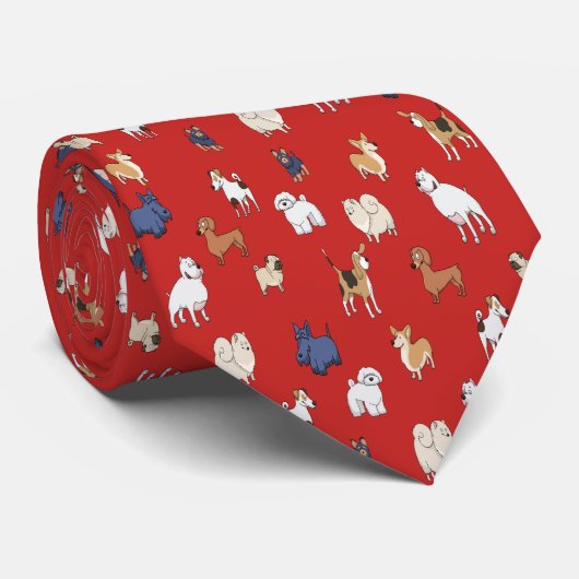 沢山の犬! ネクタイ (ロール)