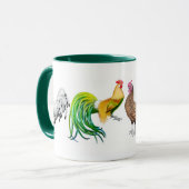 沢山の鶏のマグ マグカップ (正面左)