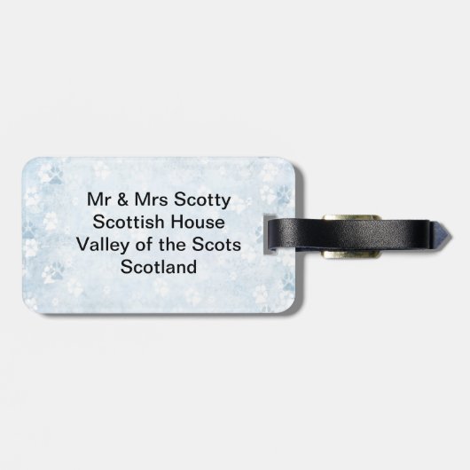 沢山のScotty犬 ラゲッジタグ (裏面横)