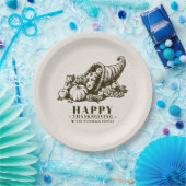 沢山|の感謝祭の角 ペーパープレート (パーティー)