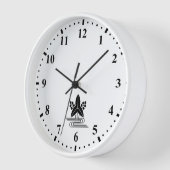 沢瀉に水 壁時計 (傾斜)