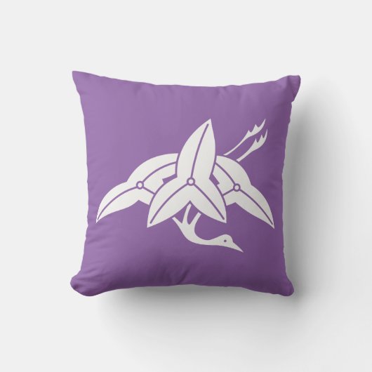 沢瀉鶴 クッション (正面)