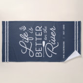 河パーソナライズされたの方が命より好い ビーチタオル (正面)