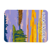 河内洞口国立公園旅行芸術ヴィンテージ マグネット (横)