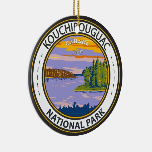 河内洞国立公園旅行ヴィンテージバッジ セラミックオーナメント (右)