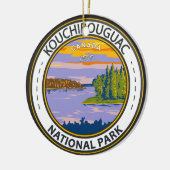 河内洞国立公園旅行ヴィンテージバッジ セラミックオーナメント (左)