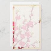 河原崎書道フローラカレンダー日本さくらんぼ 便箋 (正面/裏面)
