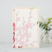 河原崎書道フローラカレンダー日本さくらんぼ 便箋 (スタンド正面)