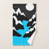 河口が流れる山地 バスタオルセット (ハンドタオル)