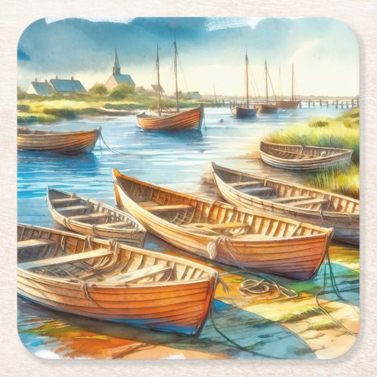 河口安静 スクエアペーパーコースター (正面)