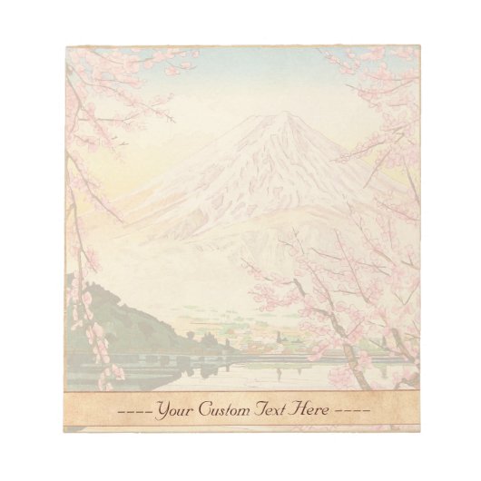 河口岡田光一新版画の富士 ノートパッド (正面)