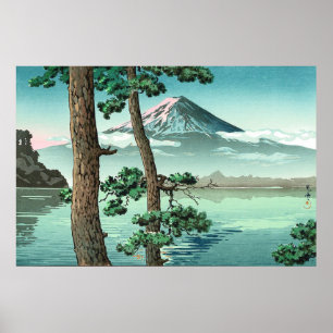 河口湖から富士山を土屋光一 ポスター