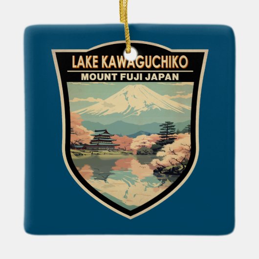 河口湖日本旅行アートヴィンテージ セラミックオーナメント (正面)