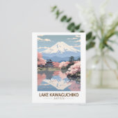 河口湖日本旅行アートヴィンテージ ポストカード (スタンド正面)