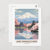 河口湖日本旅行アートヴィンテージ ポストカード (正面/裏面)