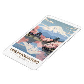河口湖日本旅行アートヴィンテージ マグネット (左側)