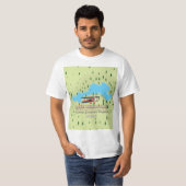 河口湖 富士河口湖町&身延 日本地図 Tシャツ (正面フル)