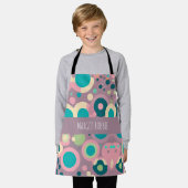 河合円ピンク海軍アイソメパターン エプロン (着用した状態)