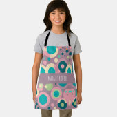 河合円ピンク海軍アイソメパターン エプロン (インサイチュ)