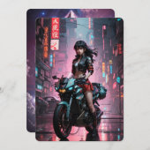 河崎モトサイクルに乗るヘンタイ 招待状 (正面/裏面)