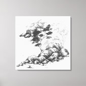 河川の印象 キャンバスプリント (正面)