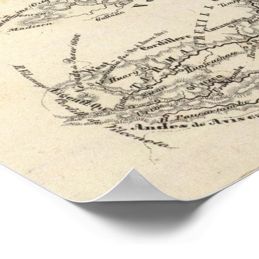 河川の地図 ポスター (角)