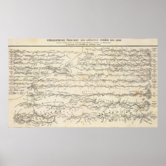 河川の地図 ポスター (正面)