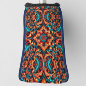 河川の流れ – 金ゴールドヘッドカバー ゴルフヘッドカバー (回転90)