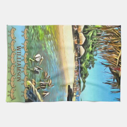 河川の海0330 キッチンタオル (横)