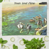 河川の海0330 キッチンタオル (折り畳み)