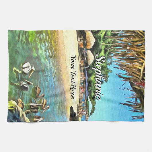 河川の海0330 キッチンタオル (横)