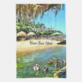 河川の海0330 キッチンタオル (縦)