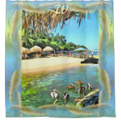 河川の海0330 シャワーカーテン (正面)