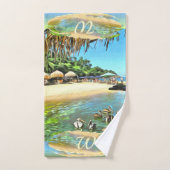 河川の海0330 バスタオルセット (ハンドタオル)