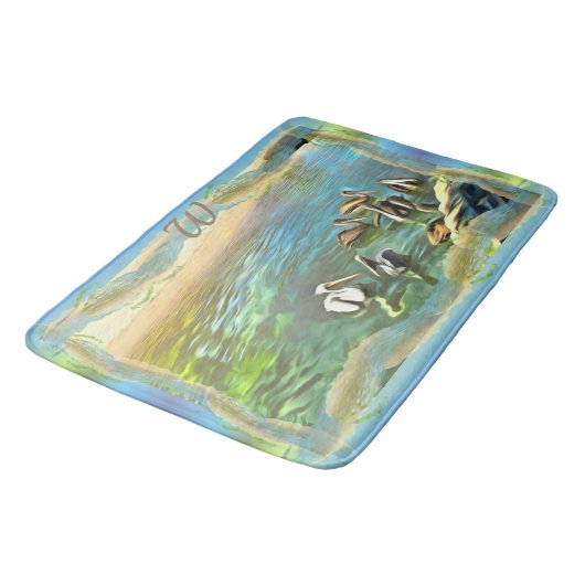 河川の海0330 バスマット (アングル)